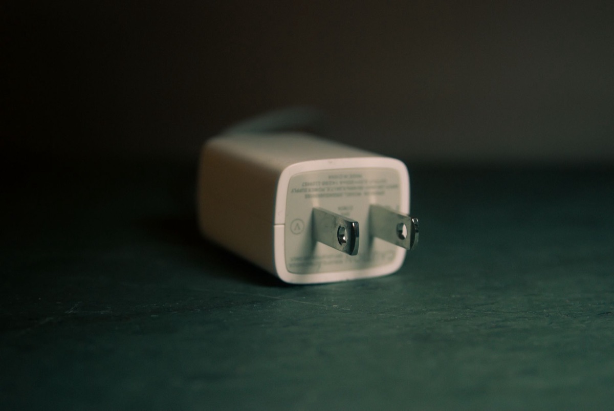 Close-up van een wandcontactdoos