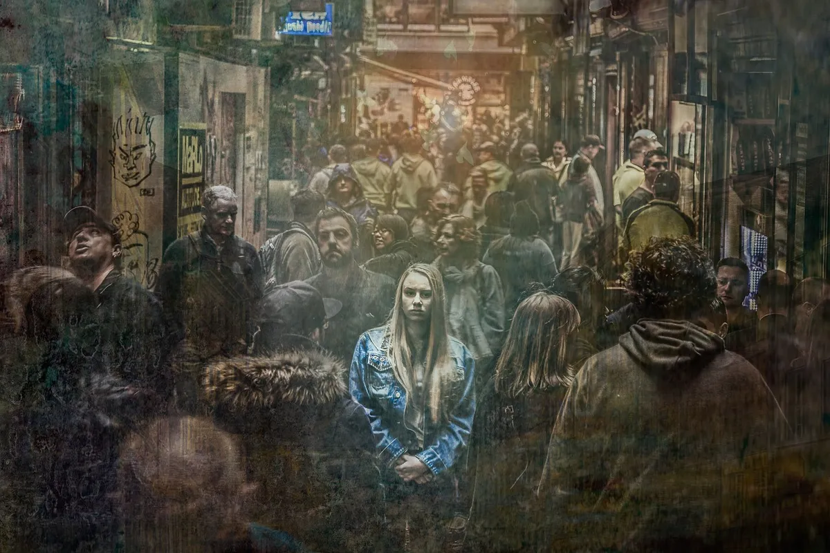 woman, alone, crowd, sad, depressed, depression, loneliness, unhappy, emotional, anxiety, grief, alone, alone, crowd, crowd, crowd, sad, sad, sad, sad, sad, dep